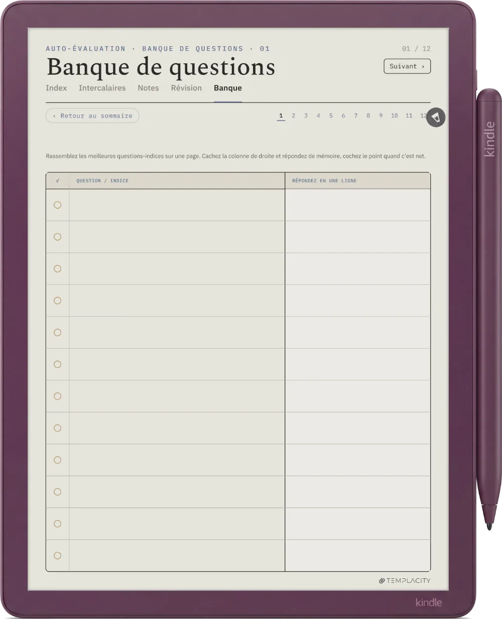 The Planner · Cornell Notes Kindle Scribe Colorsoft page 3