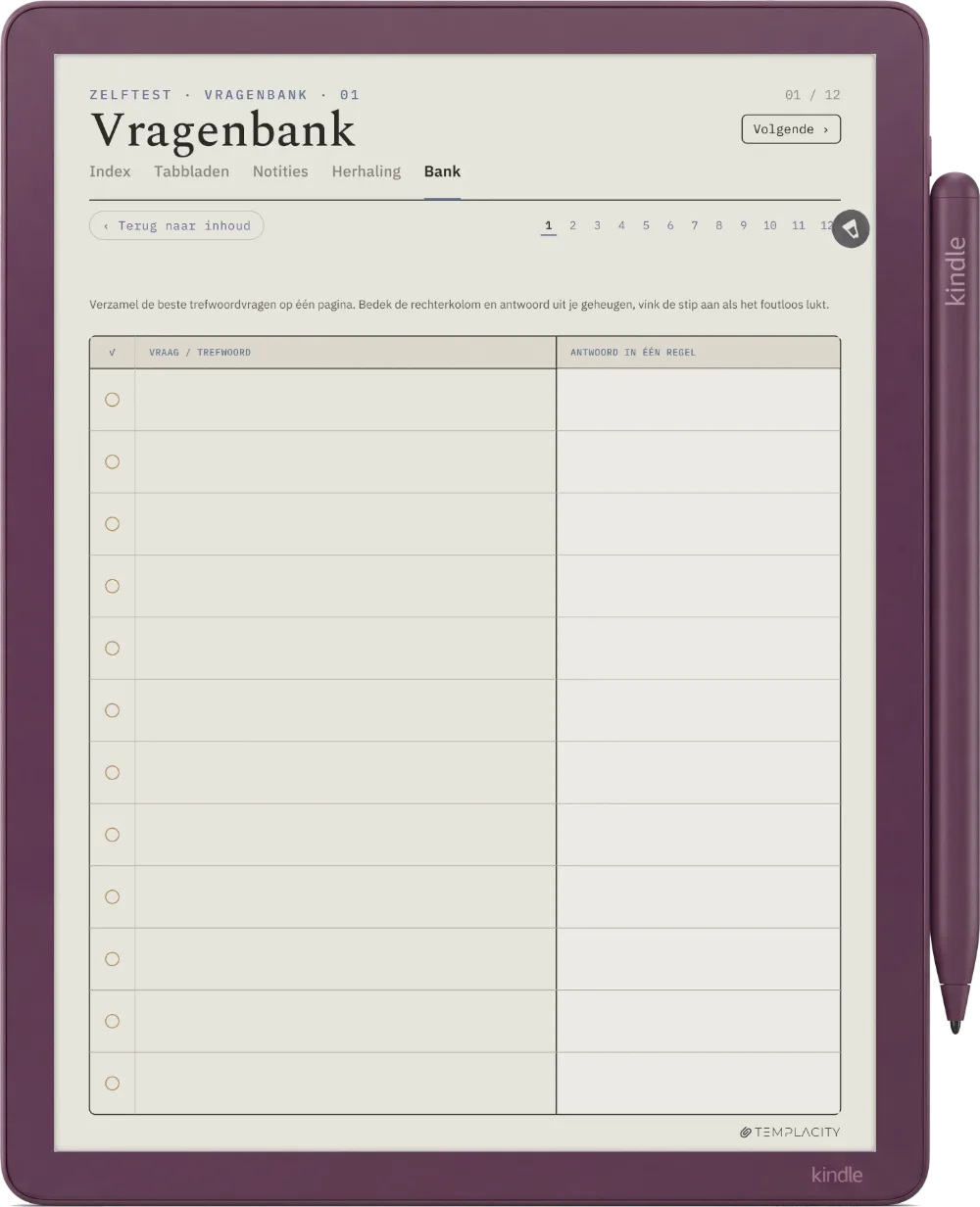 The Planner · Cornell-notities Kindle Scribe Colorsoft pagina 3