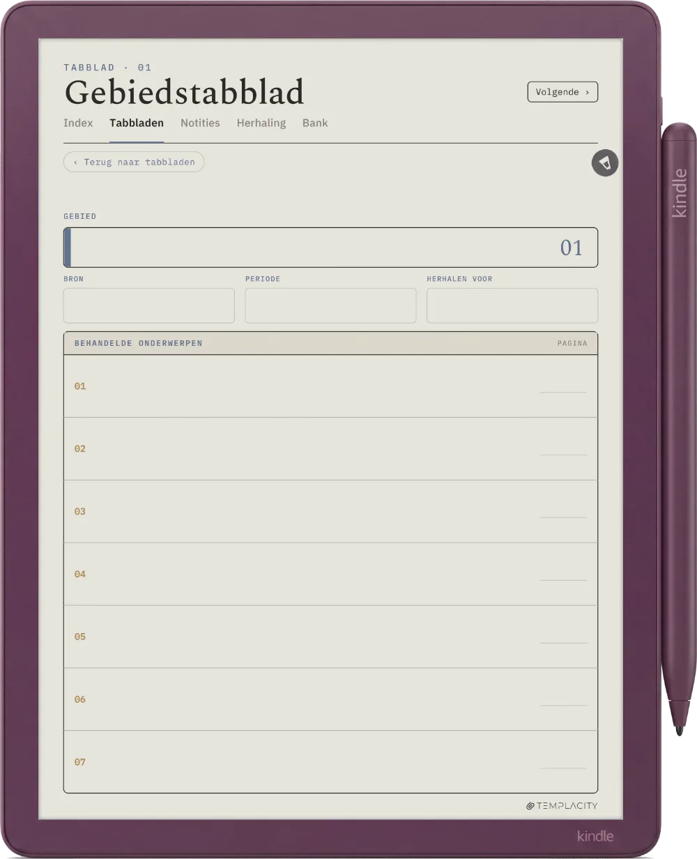 The Planner · Cornell-notities Kindle Scribe Colorsoft pagina 4