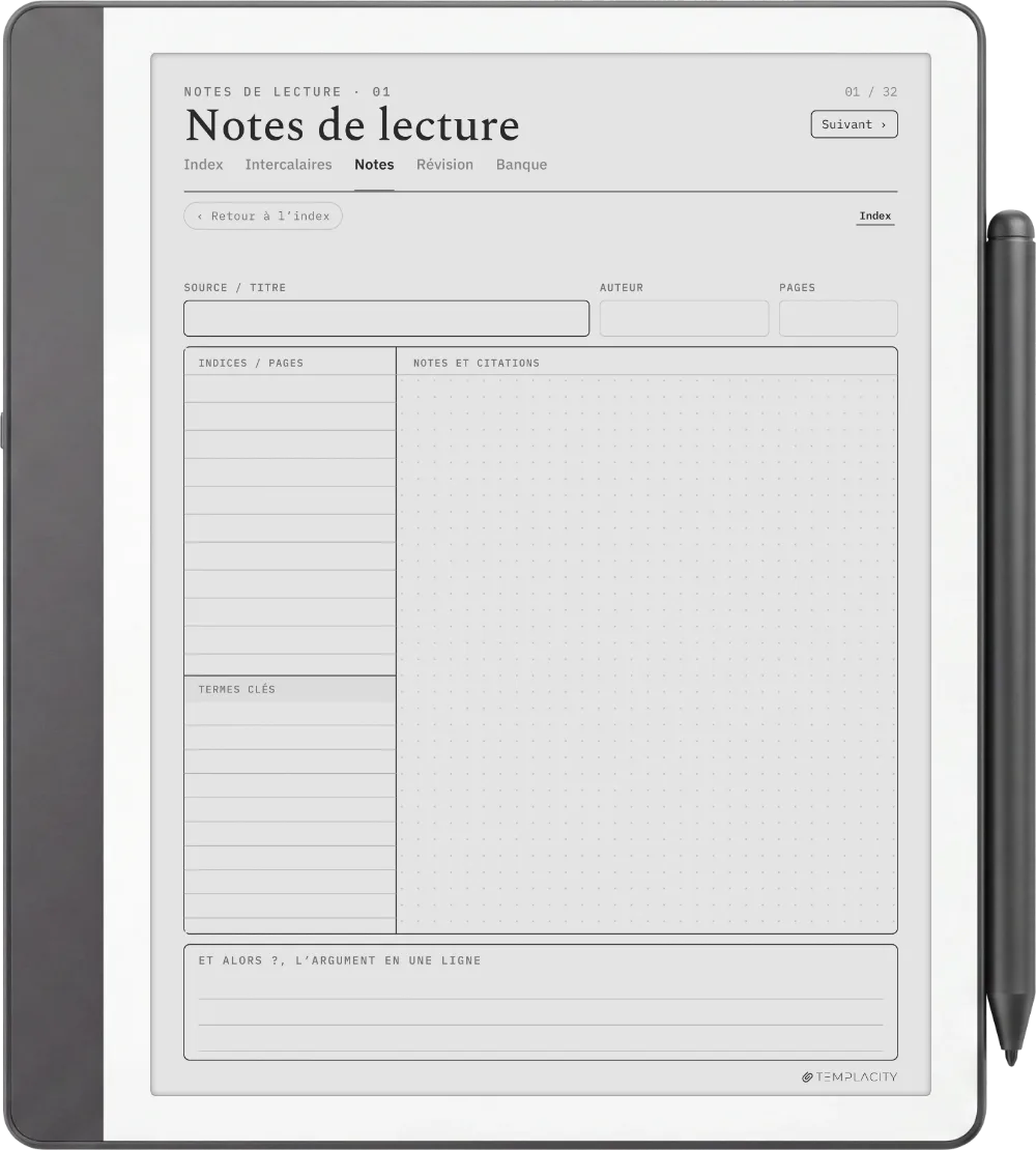 The Planner · Cornell Notes Kindle Scribe page 5