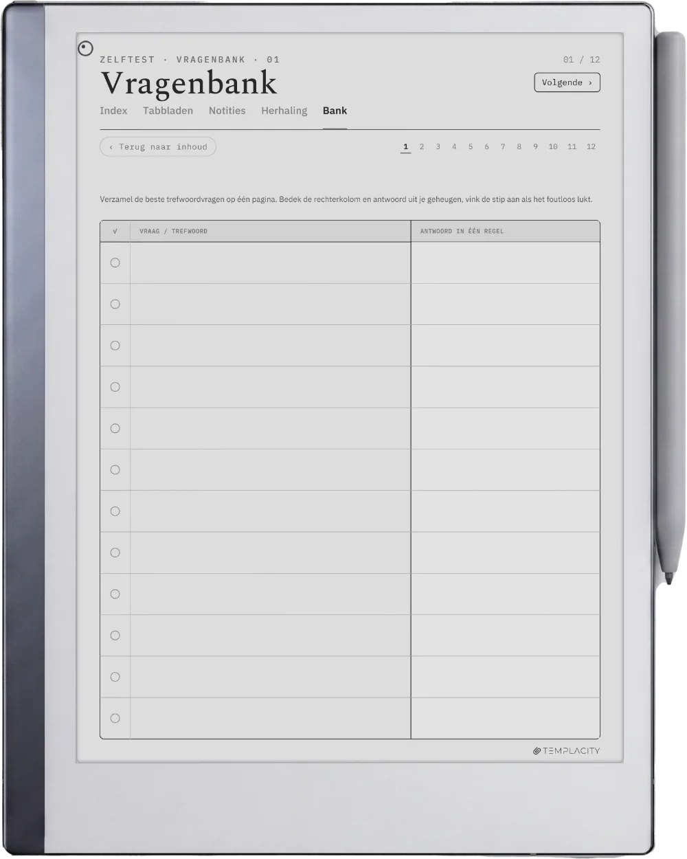 The Planner · Cornell-notities reMarkable 2 pagina 3