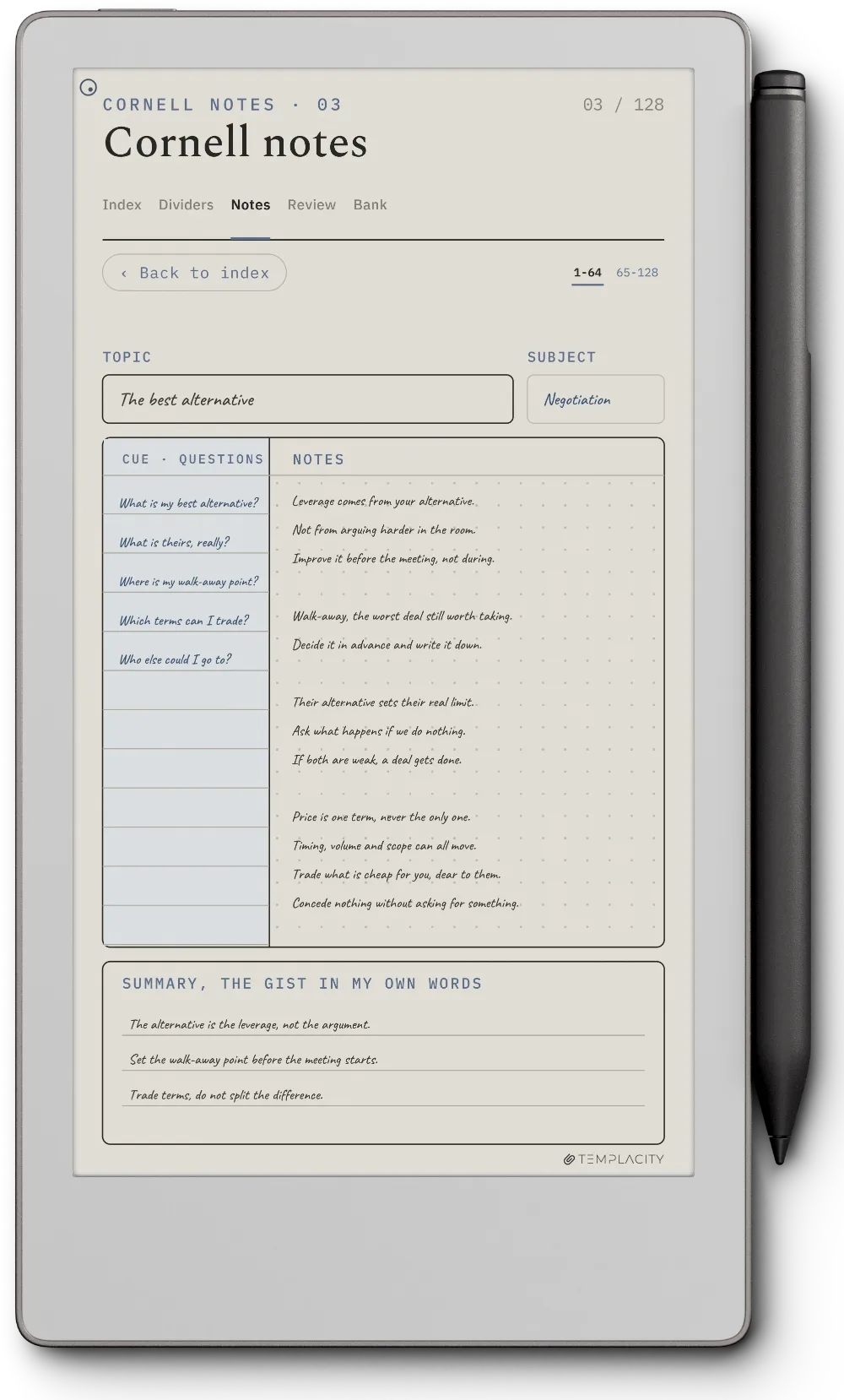 The Planner on the reMarkable Paper Pro Move