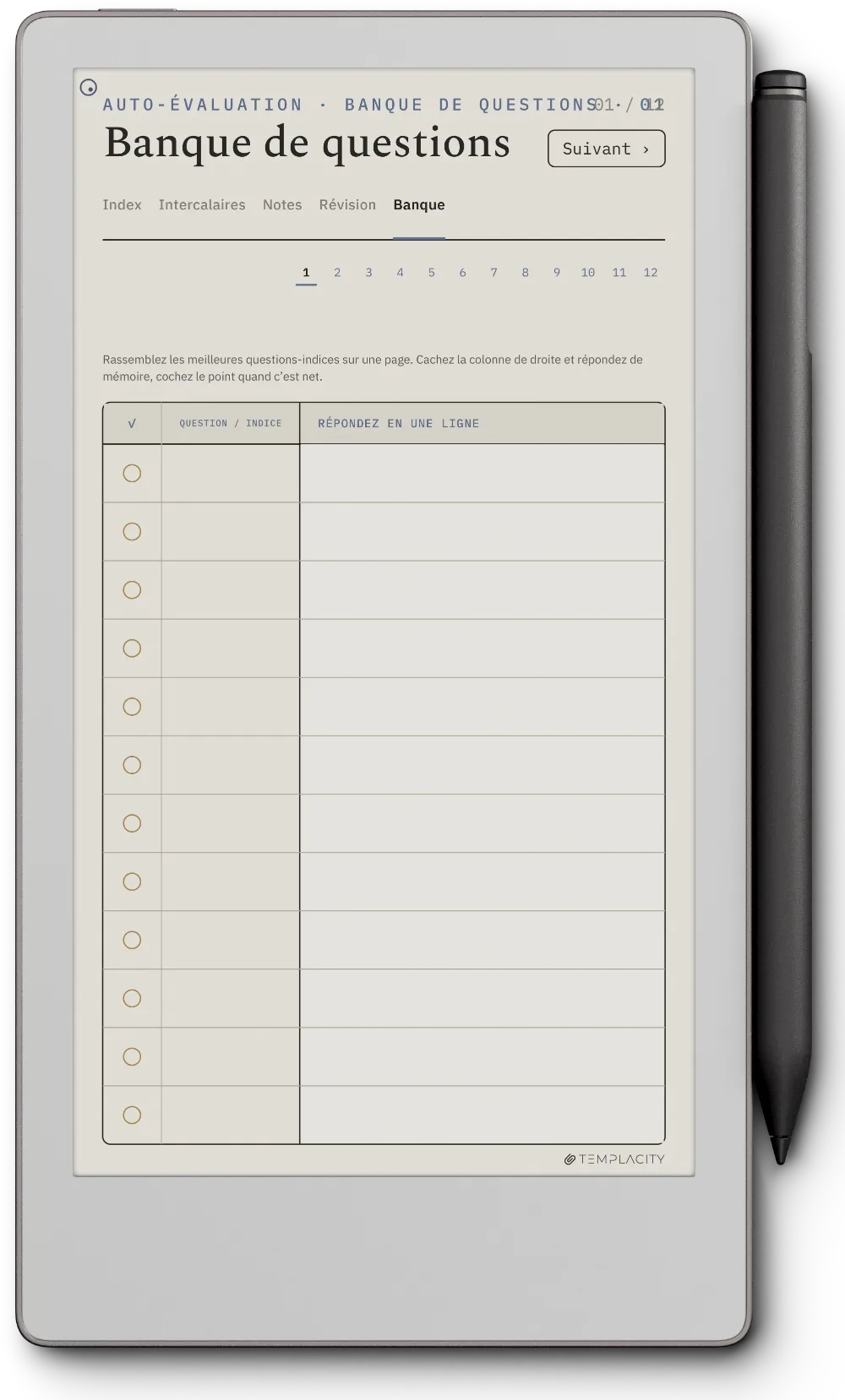 The Planner · Cornell Notes reMarkable Paper Pro Move page 3