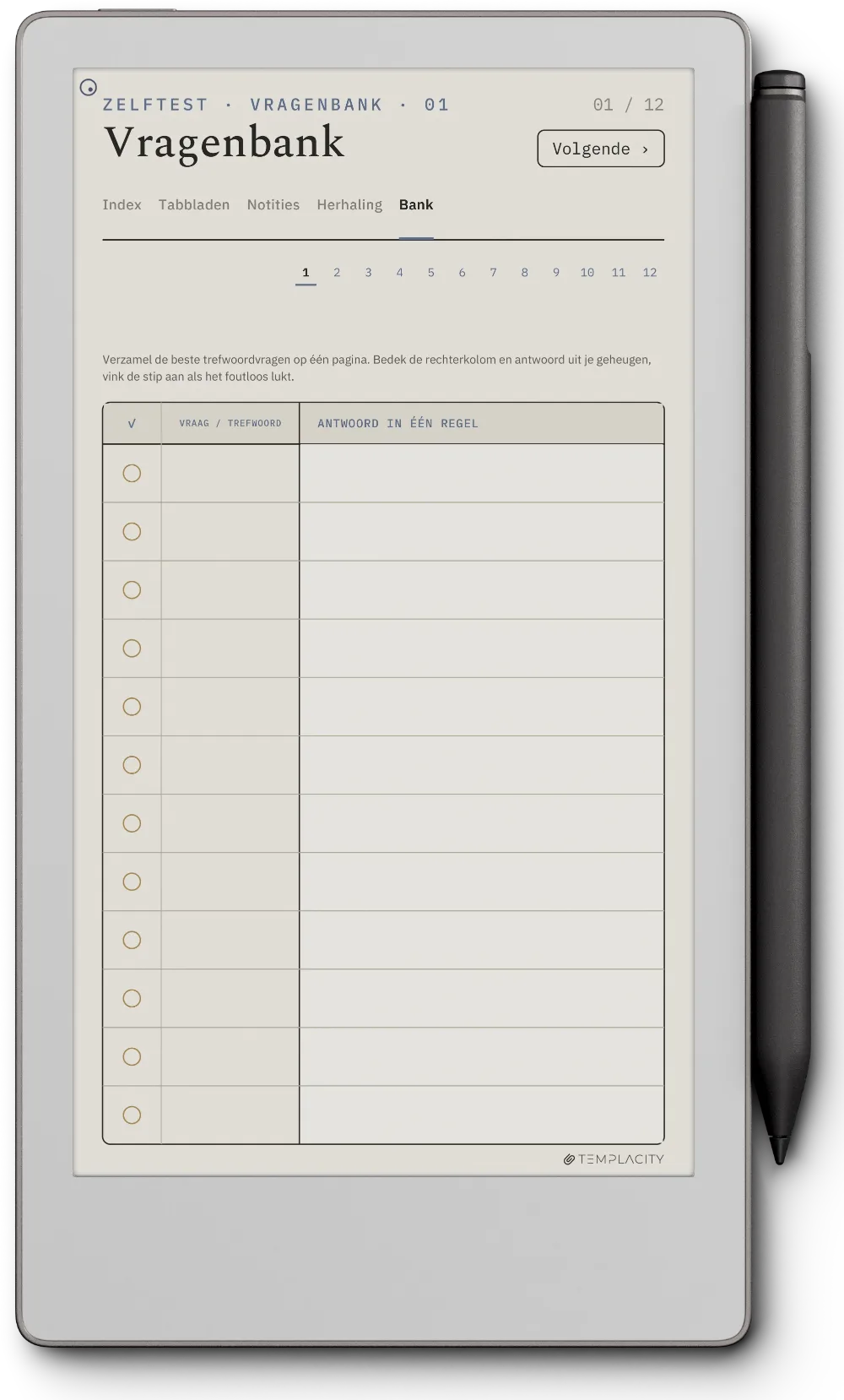 The Planner · Cornell-notities reMarkable Paper Pro Move pagina 3