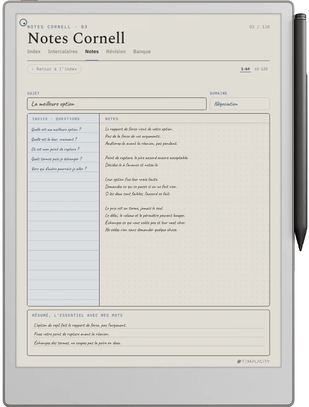 Le Planner sur la reMarkable Paper Pro