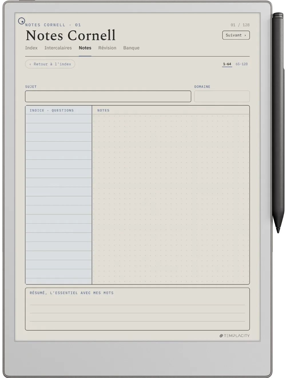 Le planner : la mise en page