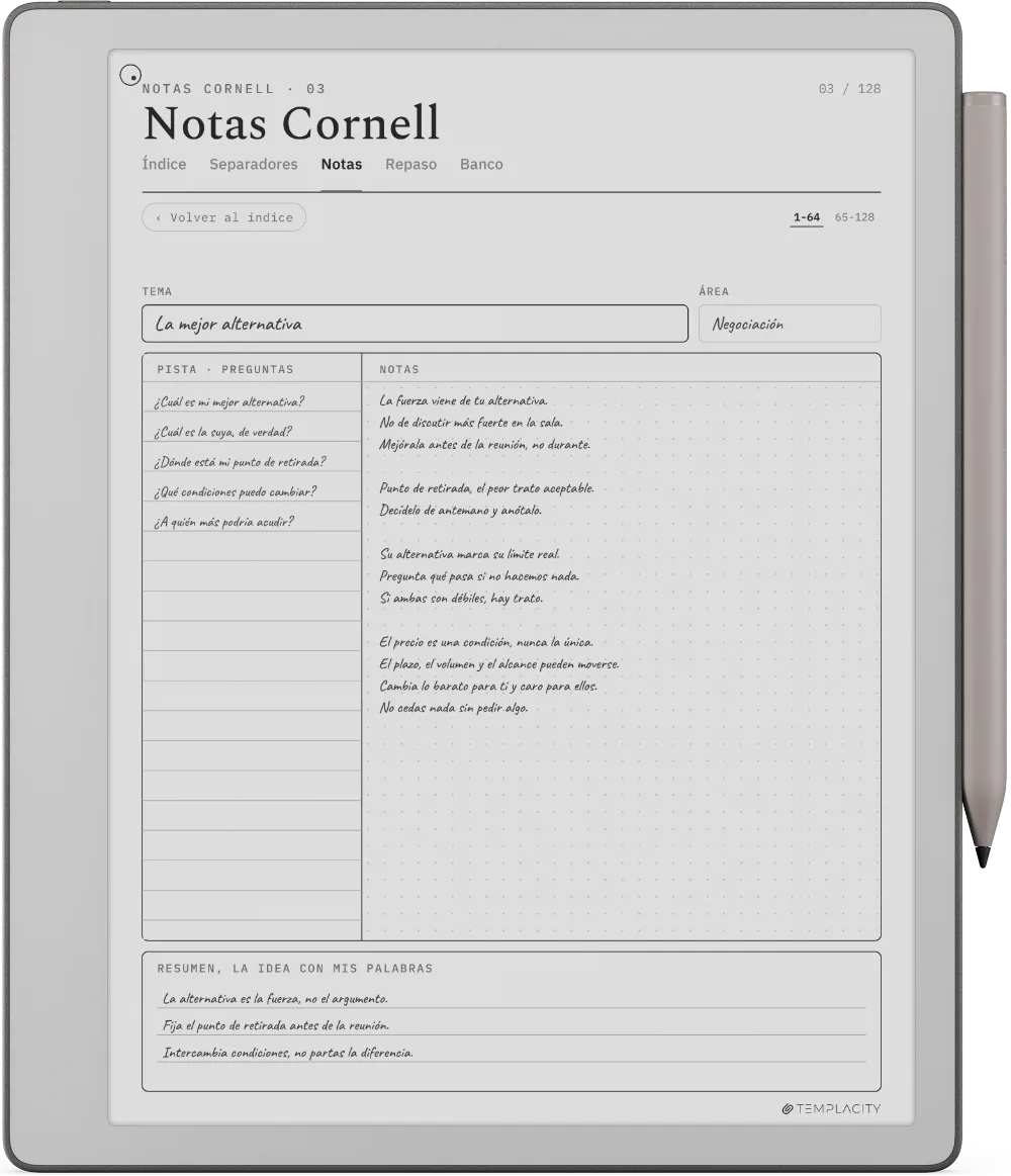 The Planner en el reMarkable Paper Pure