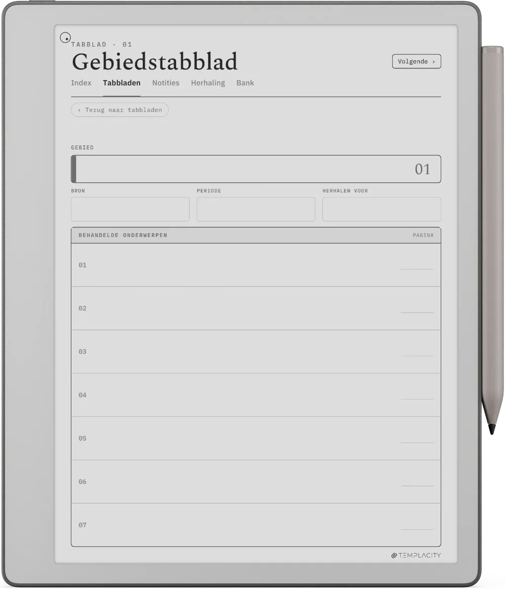 The Planner · Cornell-notities reMarkable Paper Pure pagina 4