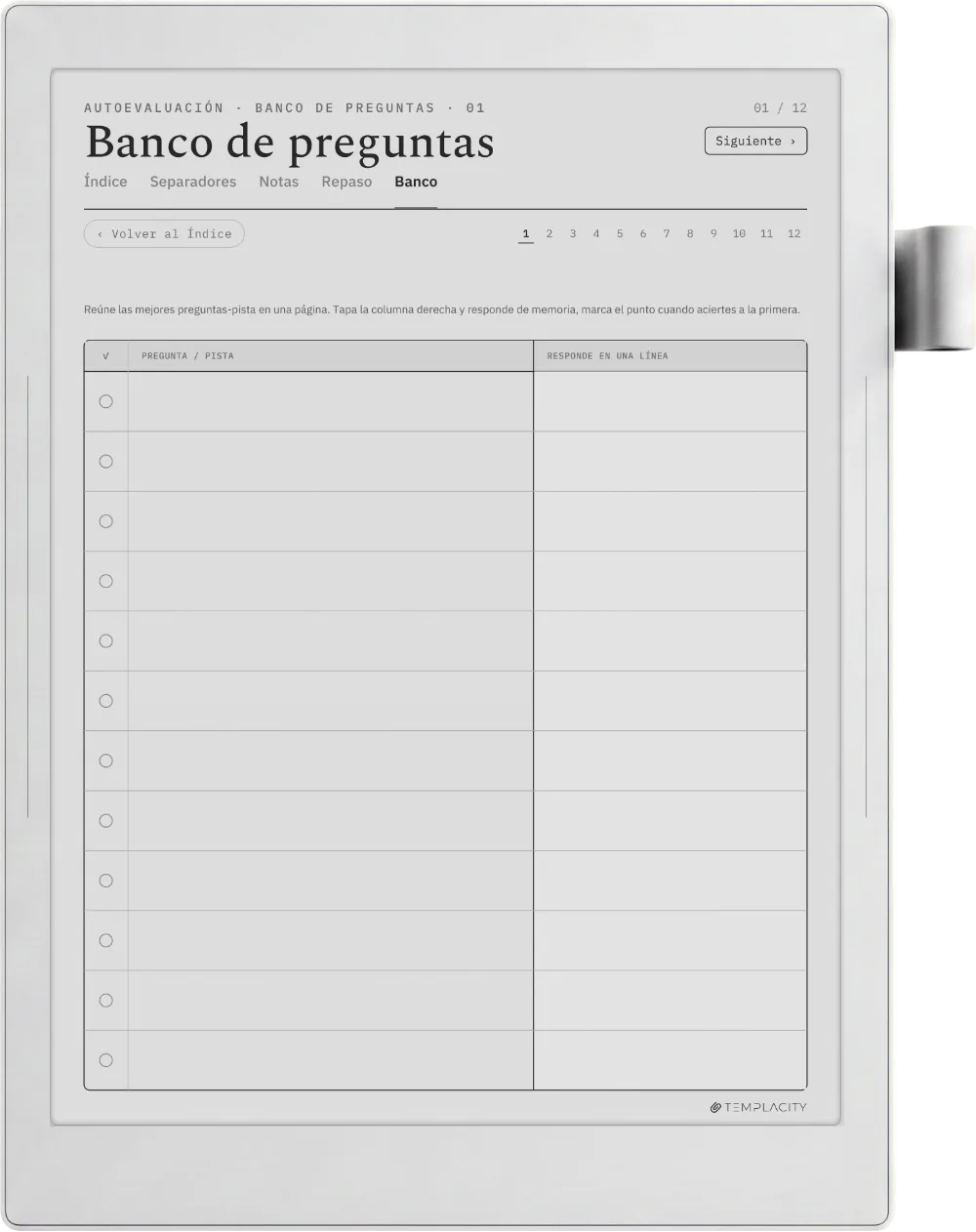 The Planner · Notas Cornell Supernote Manta página 3