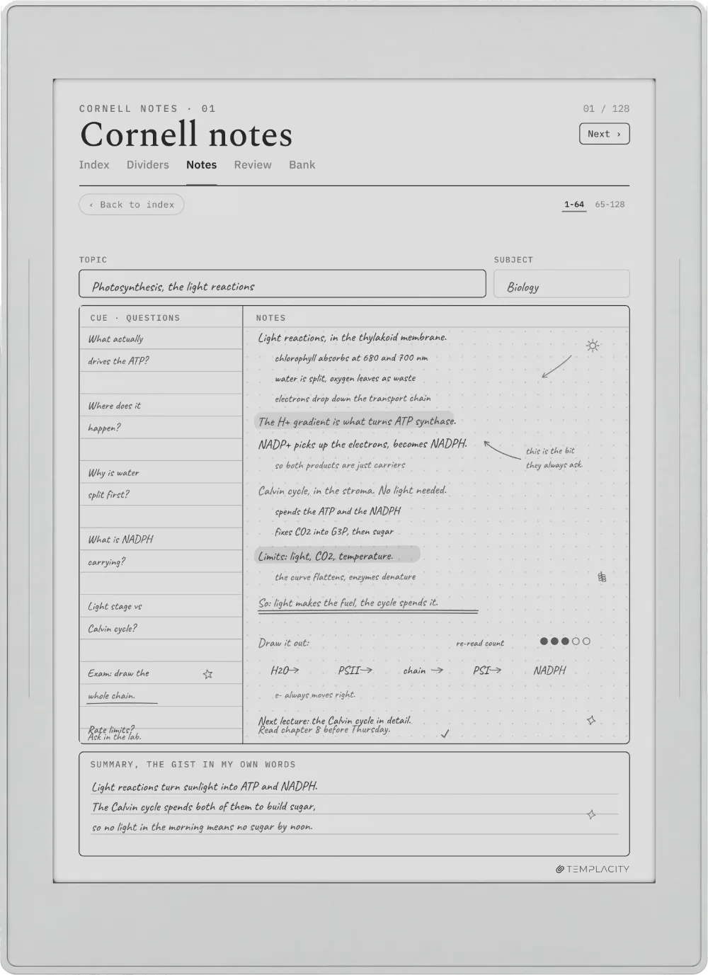 The Planner on the Supernote Nomad