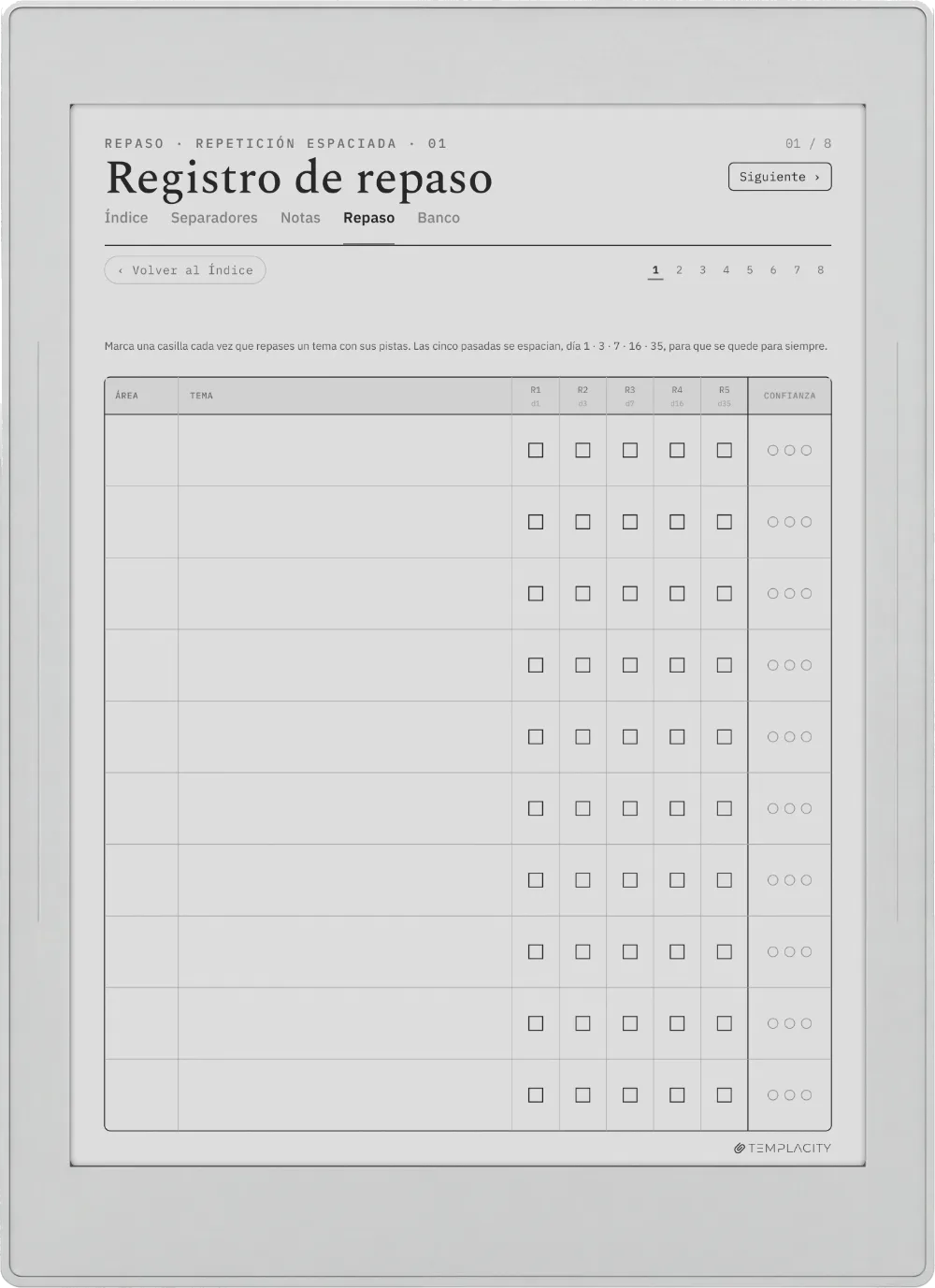 The Planner · Notas Cornell Supernote Nomad página 2