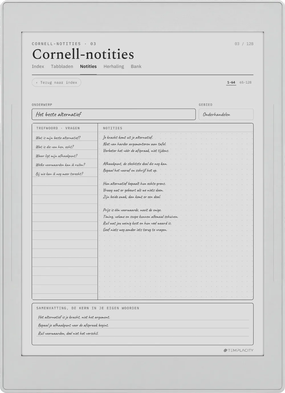 The Planner op de Supernote Nomad