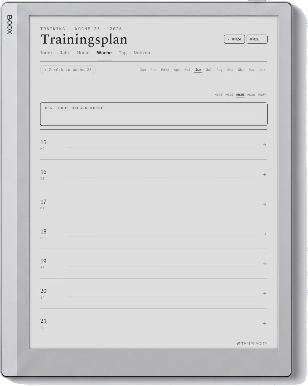 The Planner · Workout Boox Go 10.3 Seite 2
