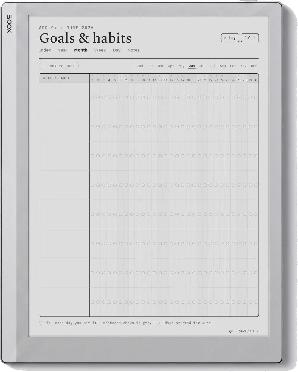 The Planner · Workout Boox Go 10.3 page 5