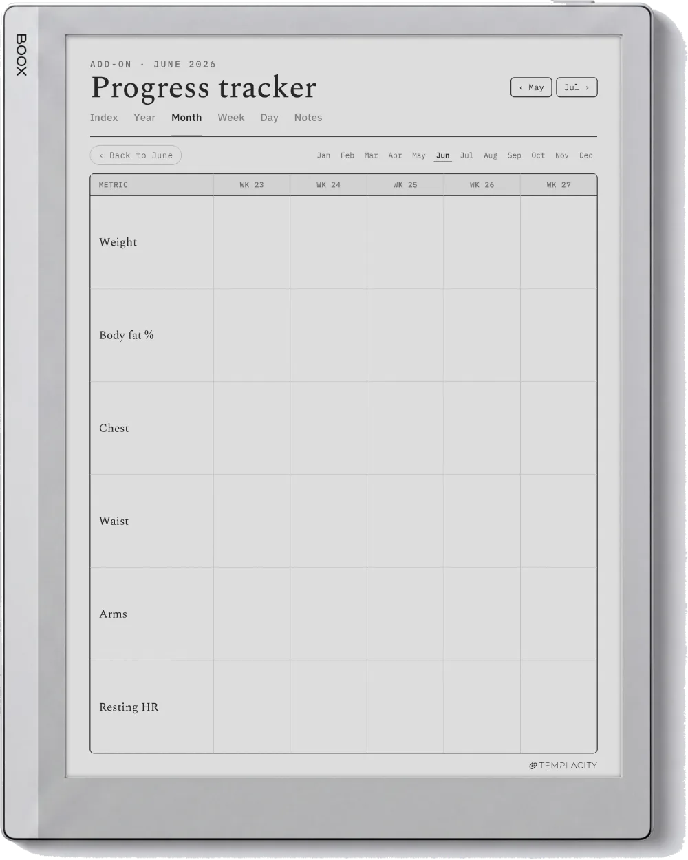 The Planner · Workout Boox Go 10.3 page 4