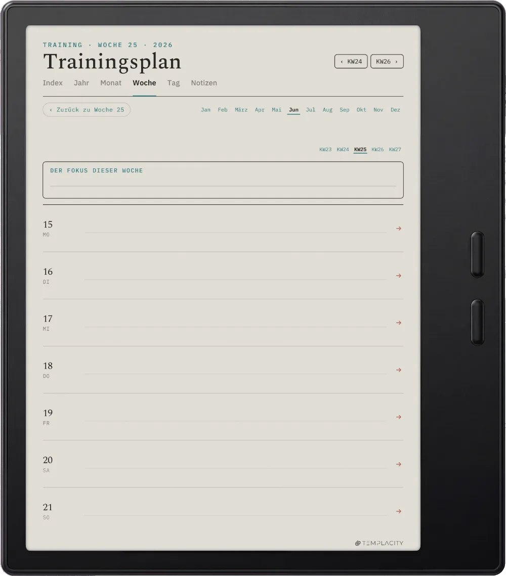 The Planner · Workout Boox Go Color 7 (Gen II) Seite 2