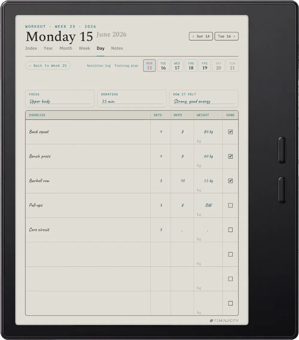 The Planner on the Boox Go Color 7 (Gen II)