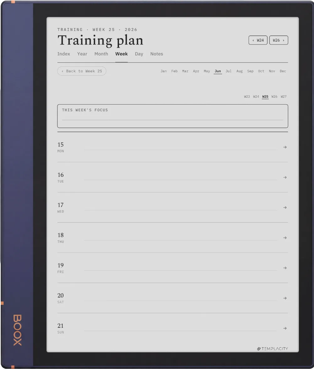 The Planner · Workout Boox Note Air2 page 2