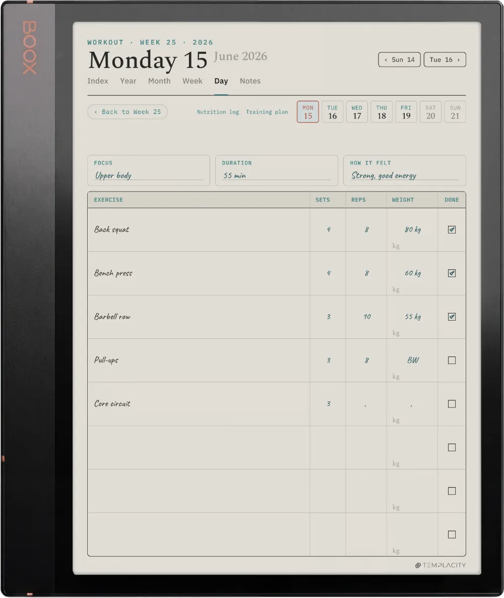 The Planner on the Boox Note Air3 C
