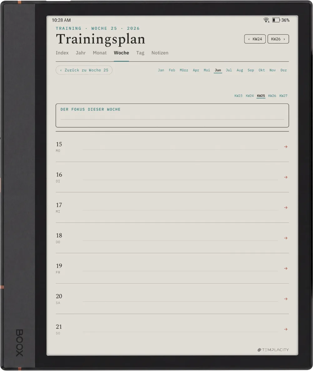 The Planner · Workout Boox Note Air4 C Seite 2