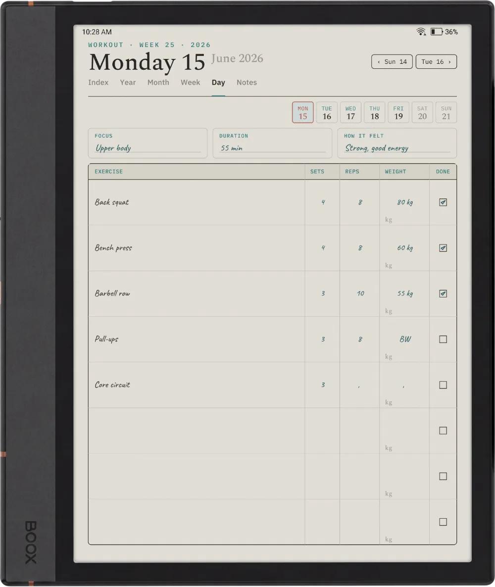 The Planner on the Boox Note Air4 C
