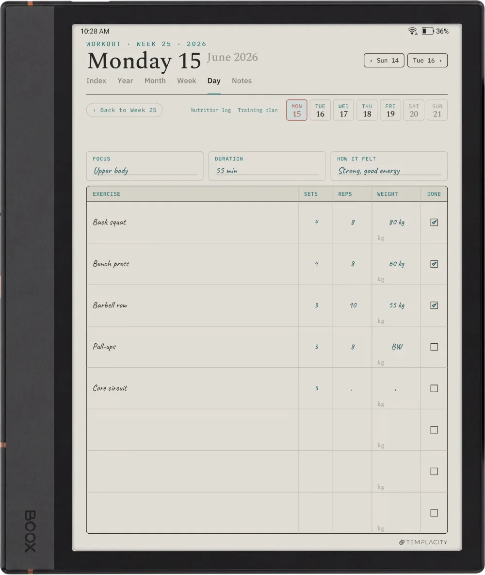 The Planner on the Boox Note Air4 C