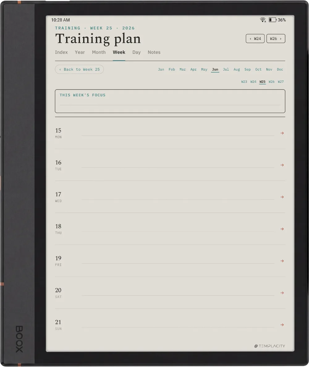 The Planner · Workout Boox Note Air4 C page 2