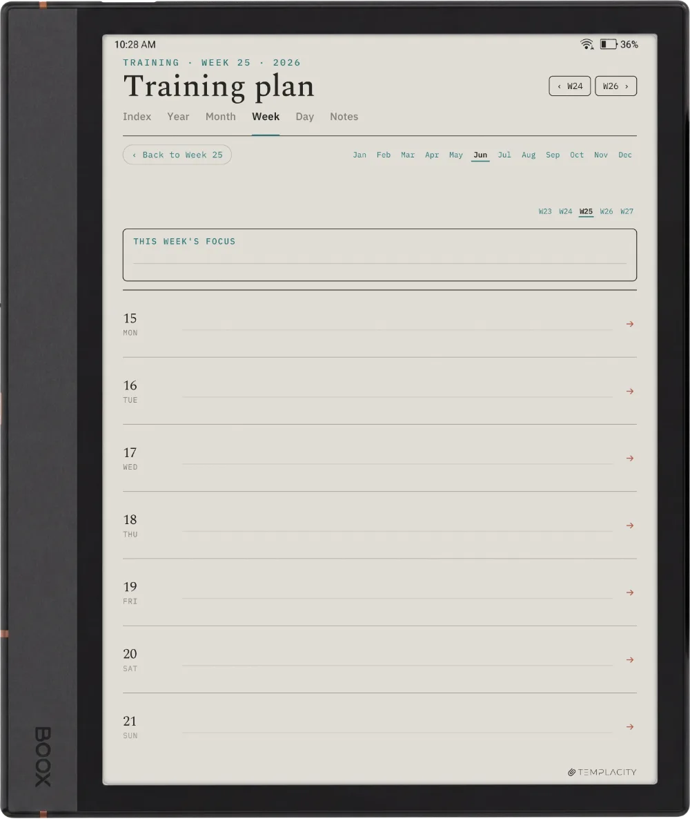 The Planner · Workout Boox Note Air4 C page 2