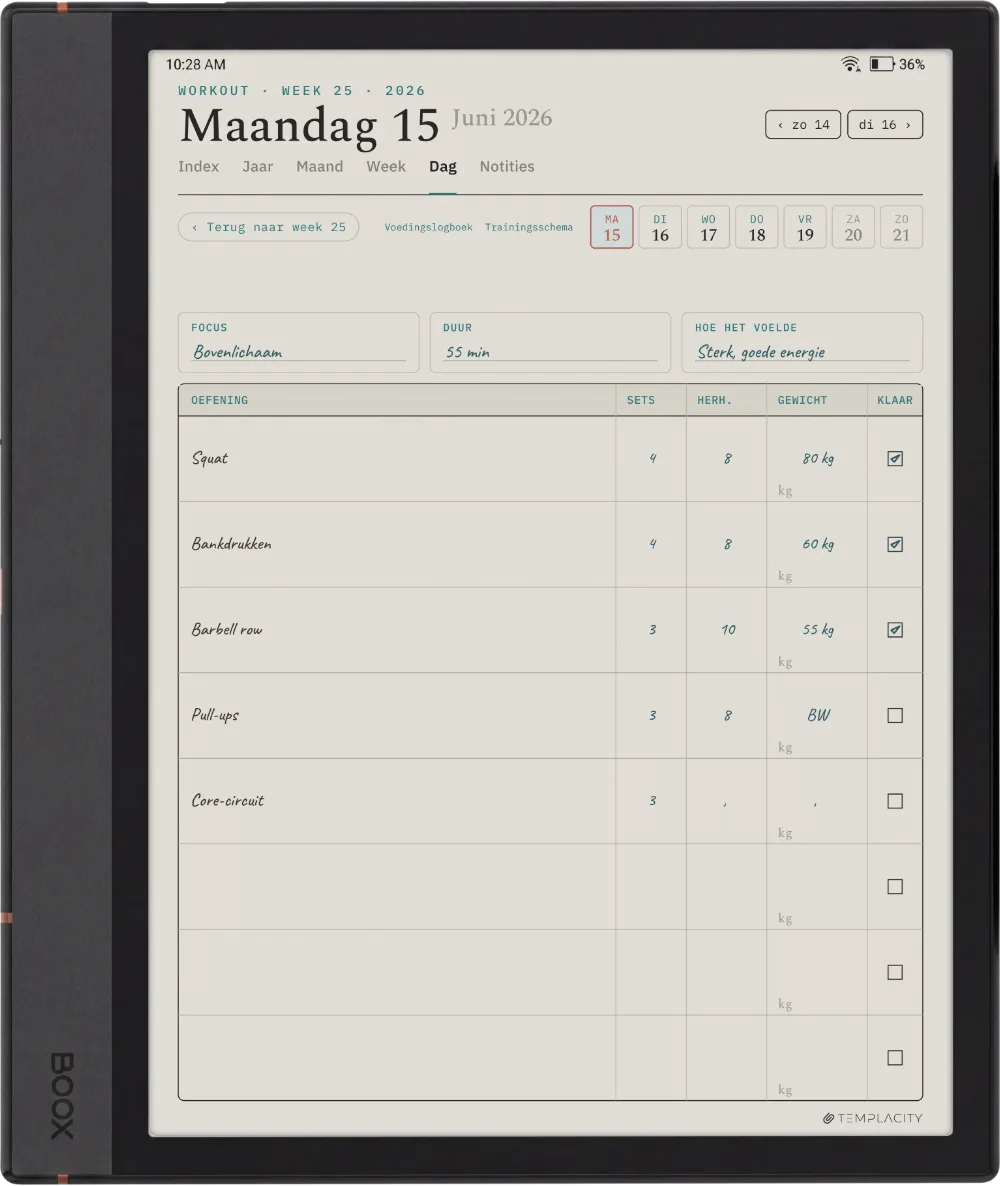 The Planner op de Boox Note Air4 C