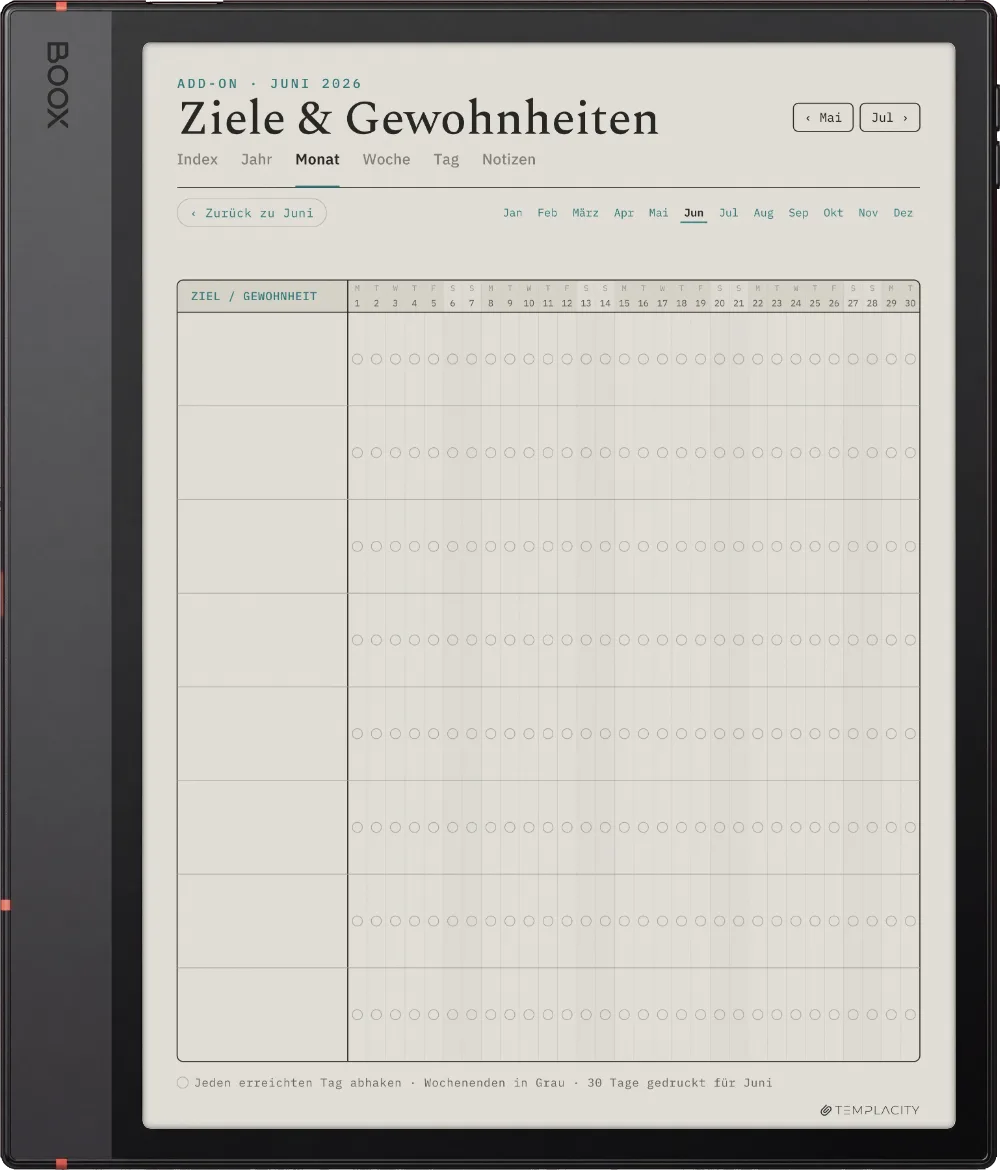 The Planner · Workout Boox Note Air5 C Seite 5