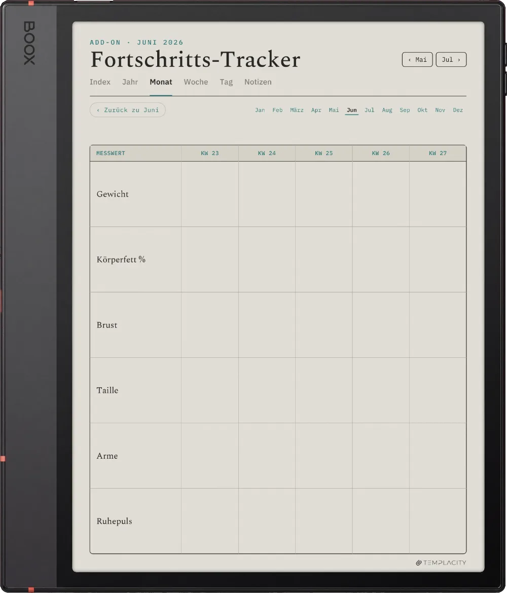The Planner · Workout Boox Note Air5 C Seite 4