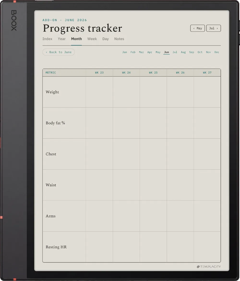 The Planner · Workout Boox Note Air5 C page 4