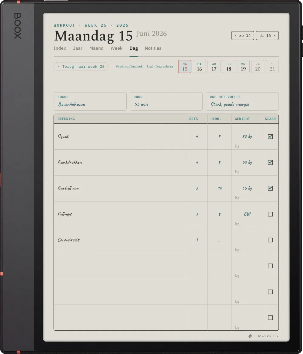 The Planner op de Boox Note Air5 C