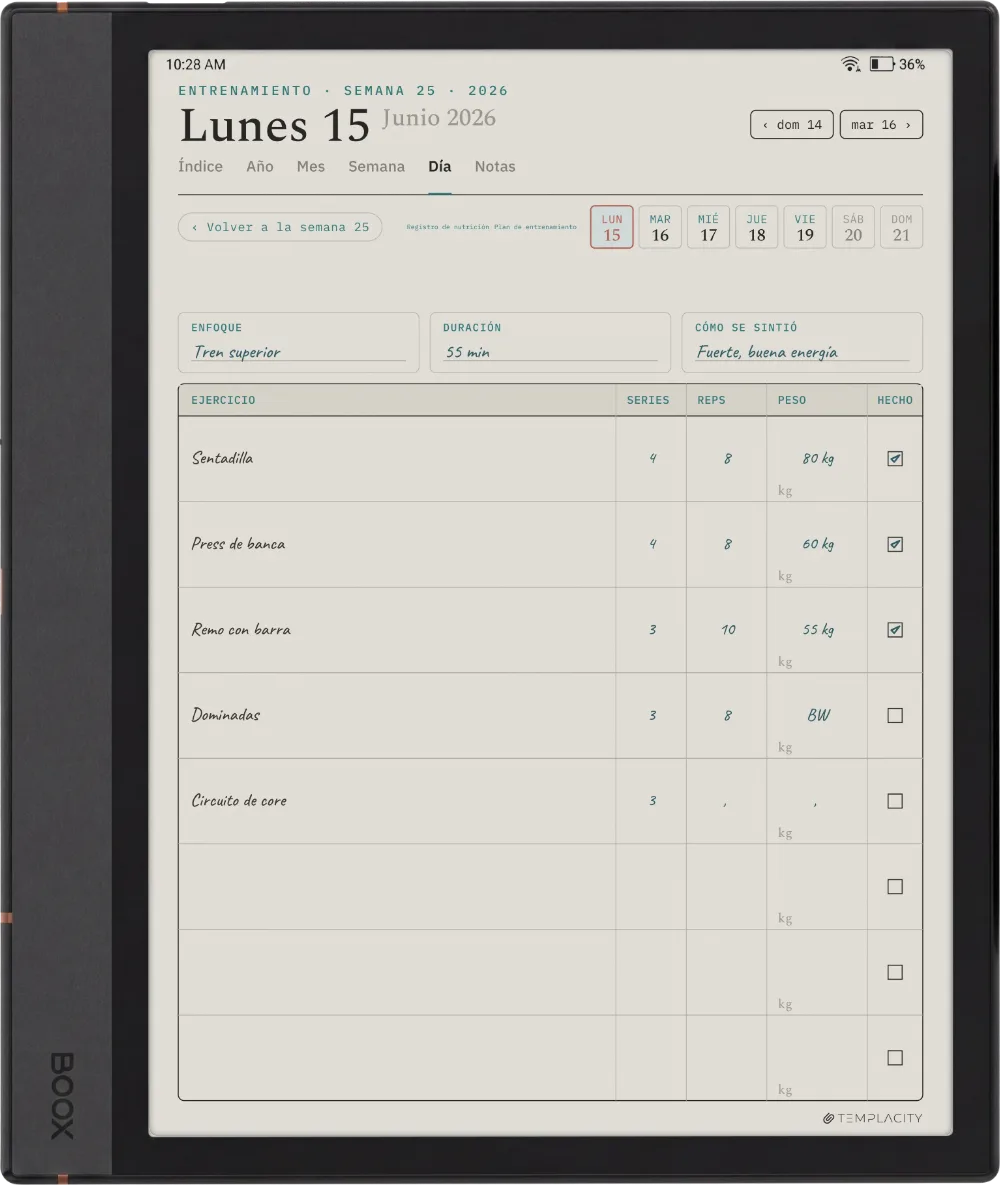 The Planner en el Boox Note Max