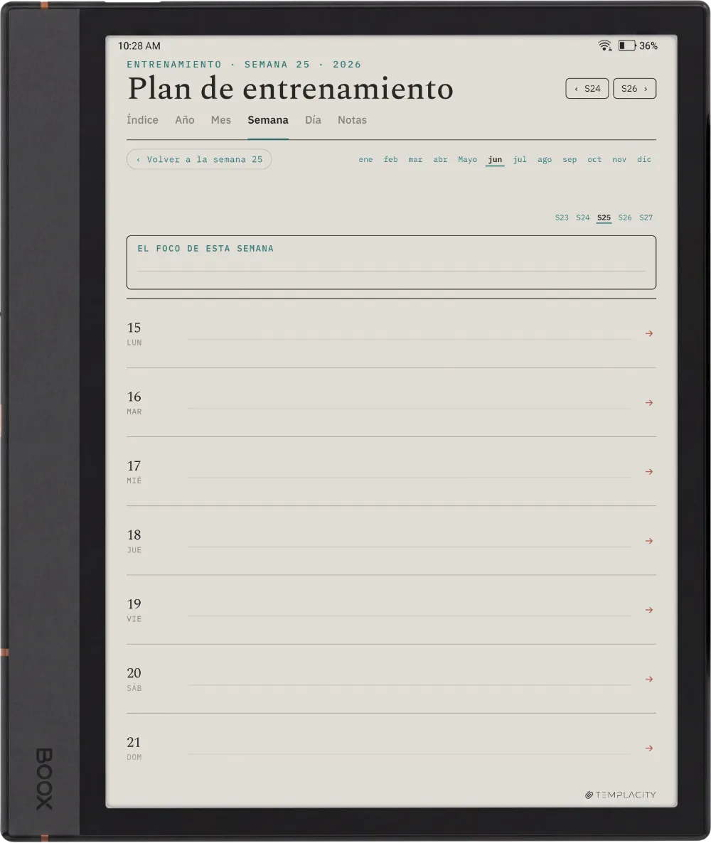 The Planner · Entrenamiento Boox Note Max página 2