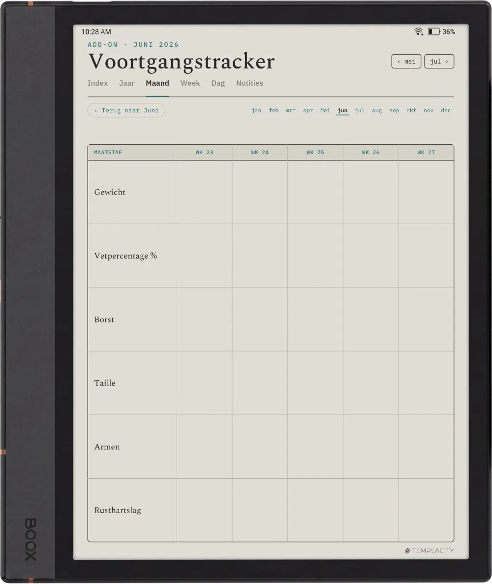 The Planner · Workout Boox Note Max pagina 4