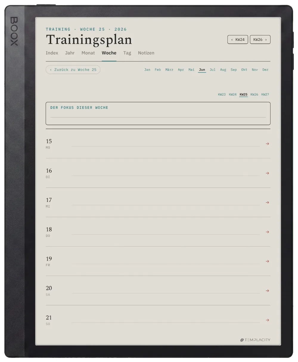 The Planner · Workout Boox Tab Ultra C Pro Seite 2