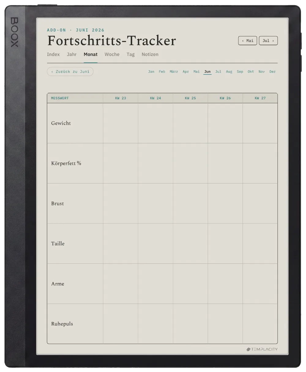 The Planner · Workout Boox Tab Ultra C Pro Seite 4