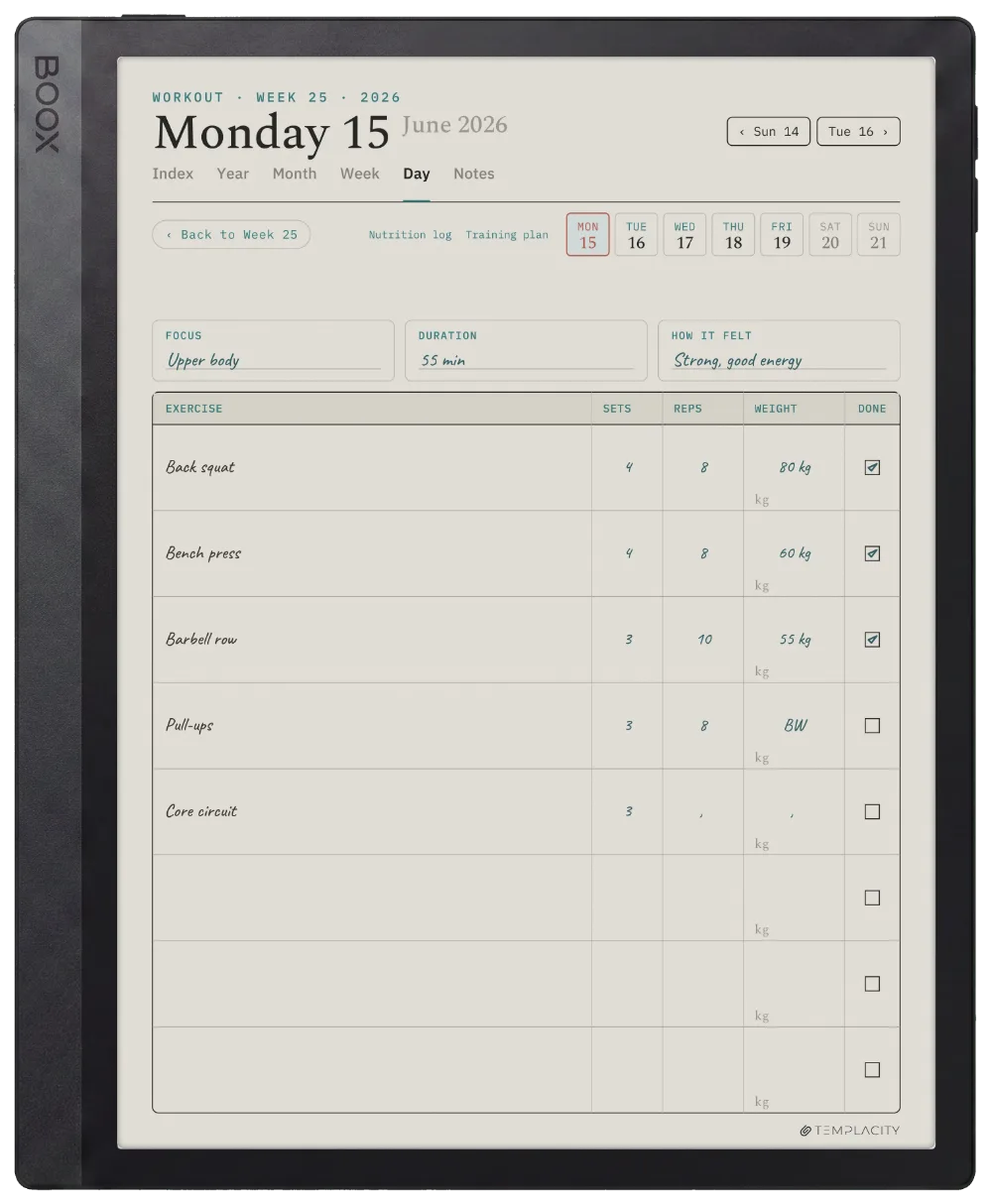 The Planner on the Boox Tab Ultra C Pro