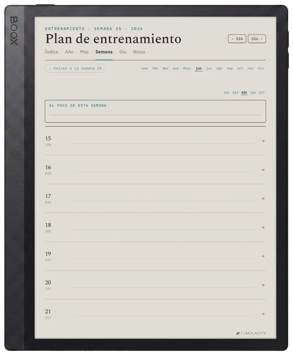 The Planner · Entrenamiento Boox Tab Ultra C Pro página 2