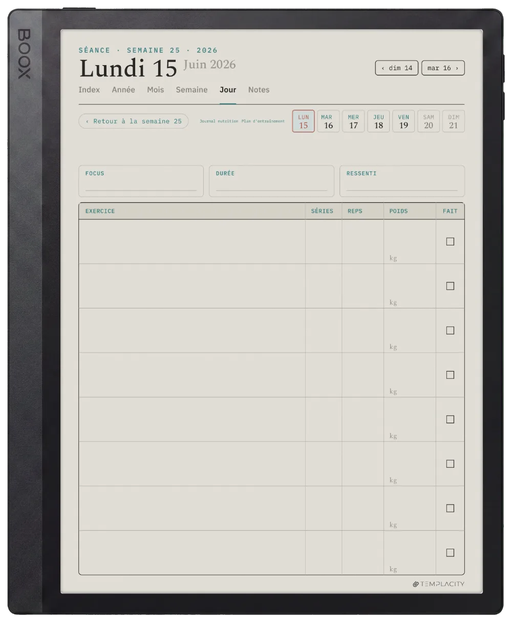 The Planner · Entraînement Boox Tab Ultra C Pro page 1