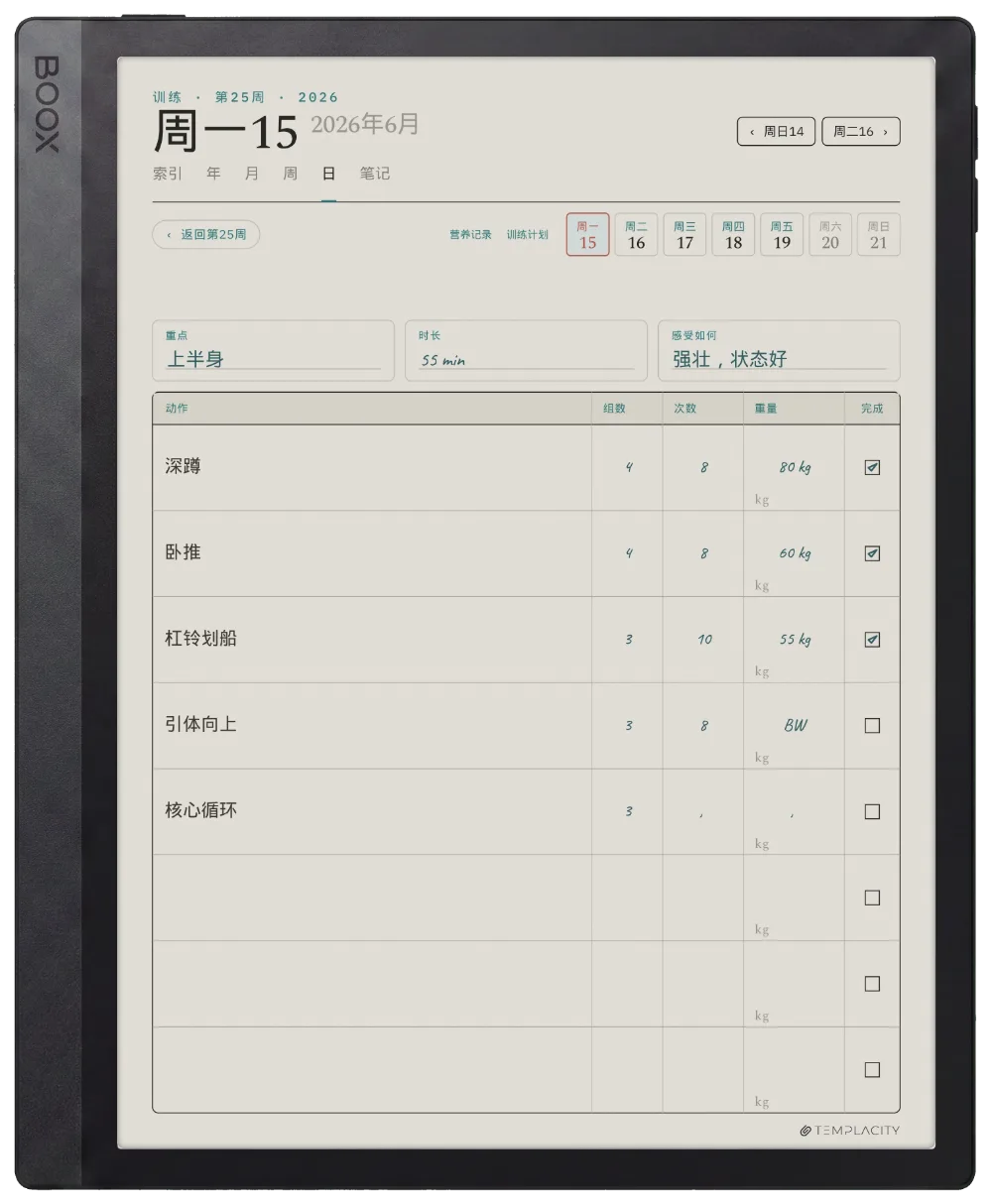 Boox Tab Ultra C Pro 上的规划本