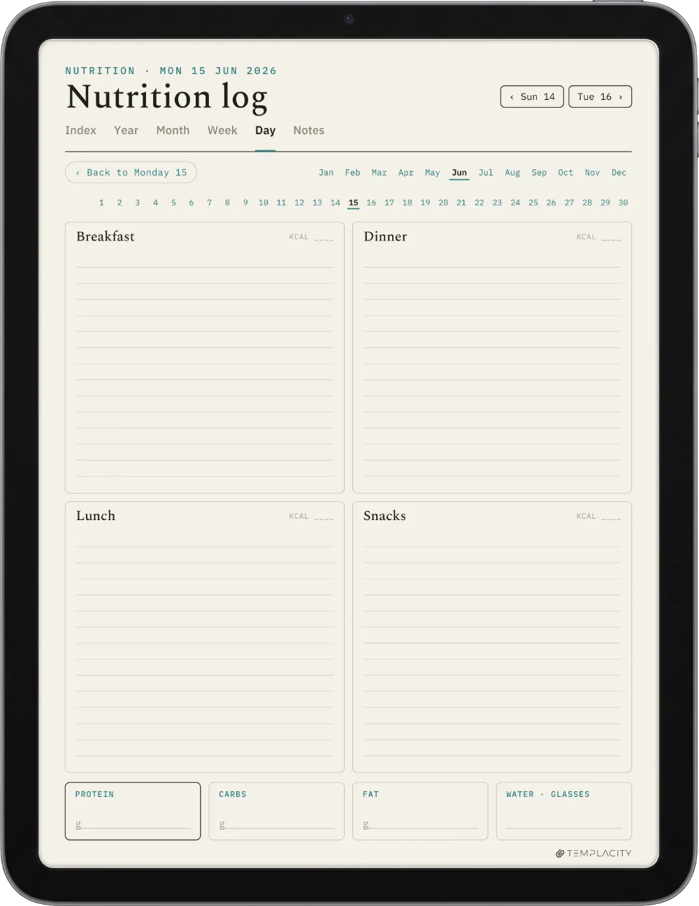 The Planner · Workout iPad page 3
