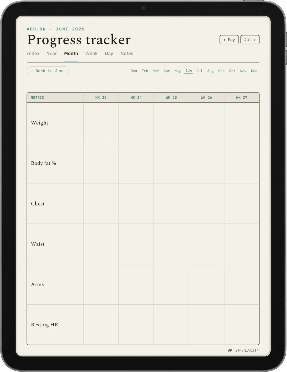 The Planner · Workout iPad page 4