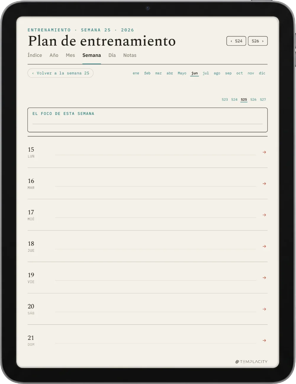The Planner · Entrenamiento iPad página 2