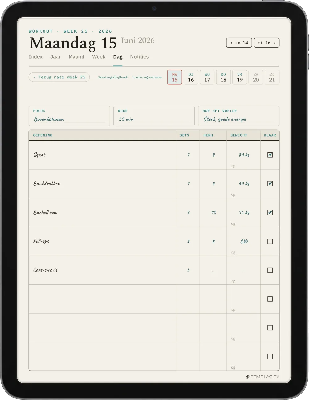 The Planner op de iPad
