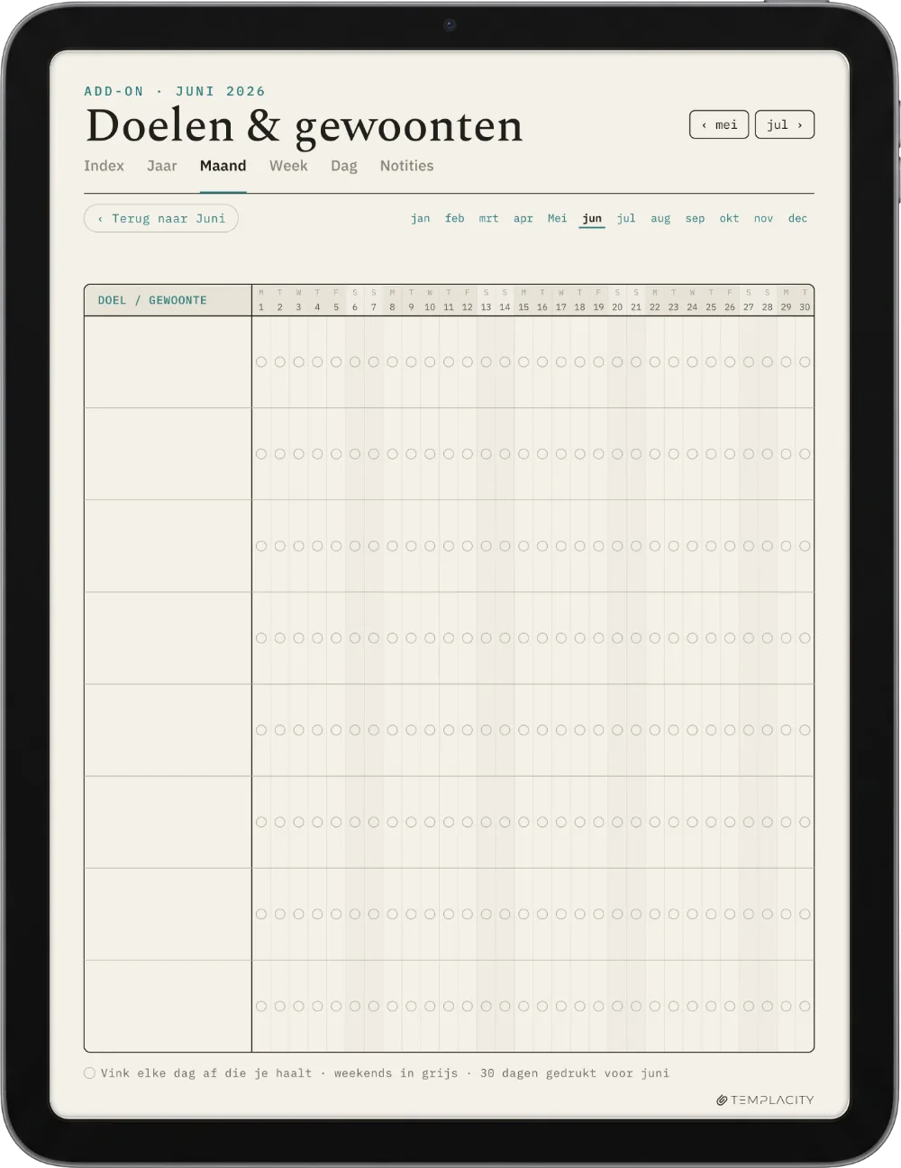 The Planner · Workout iPad pagina 5