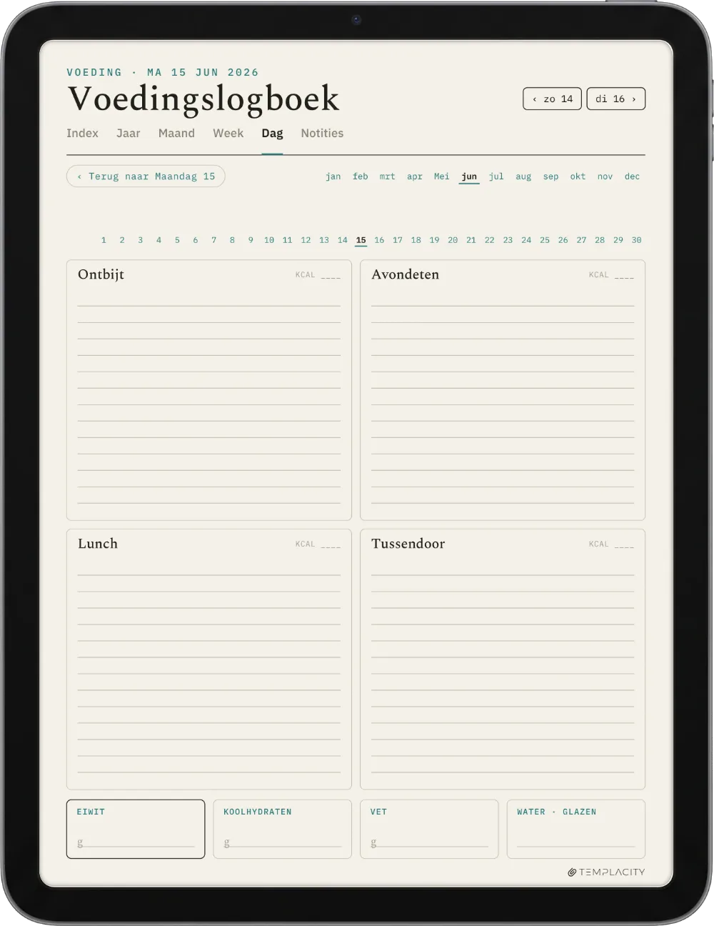 The Planner · Workout iPad pagina 3