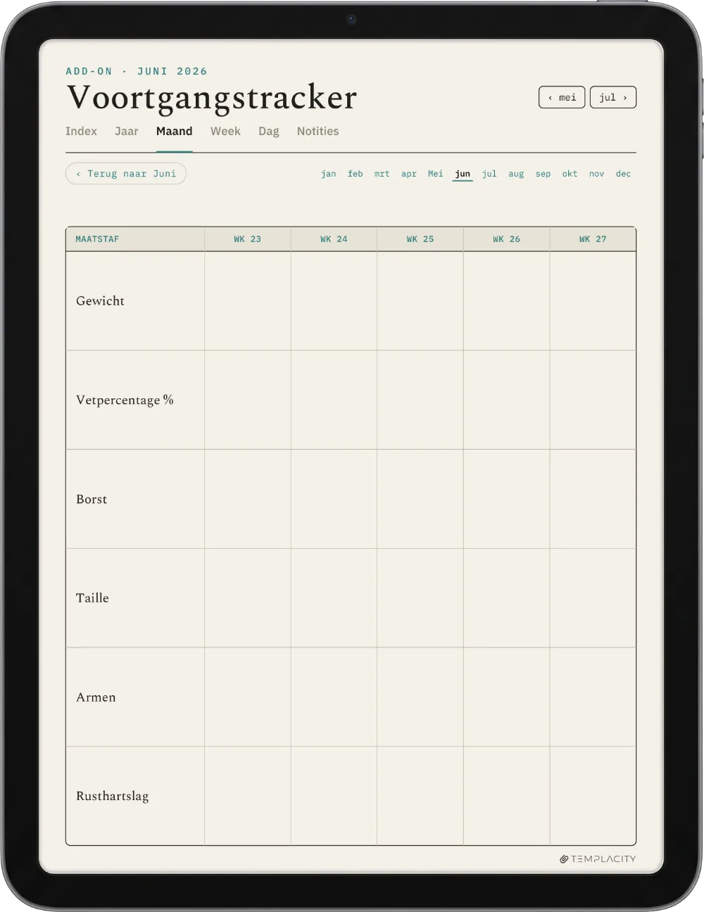 The Planner · Workout iPad pagina 4
