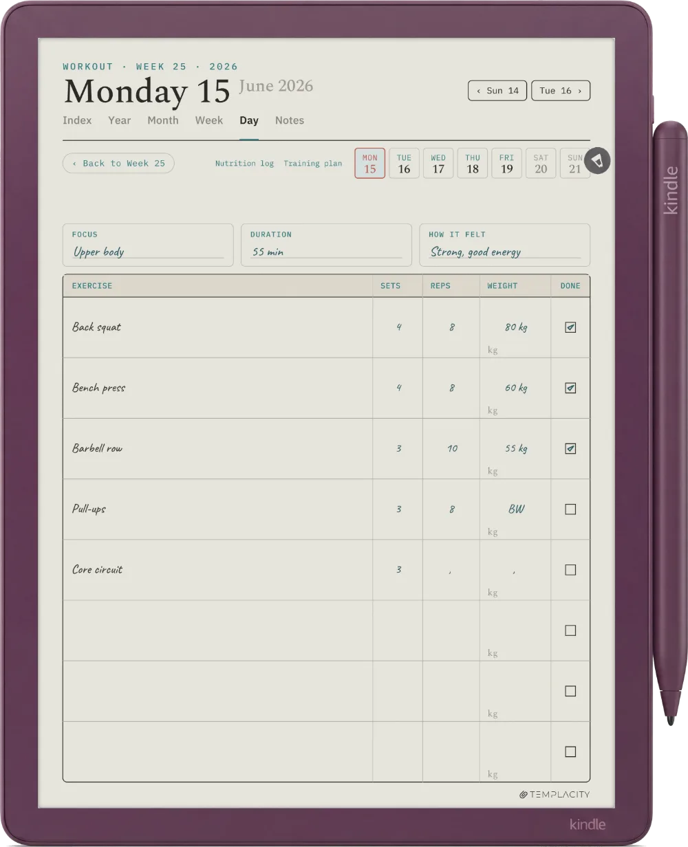 The Planner on the Kindle Scribe Colorsoft